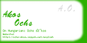 akos ochs business card